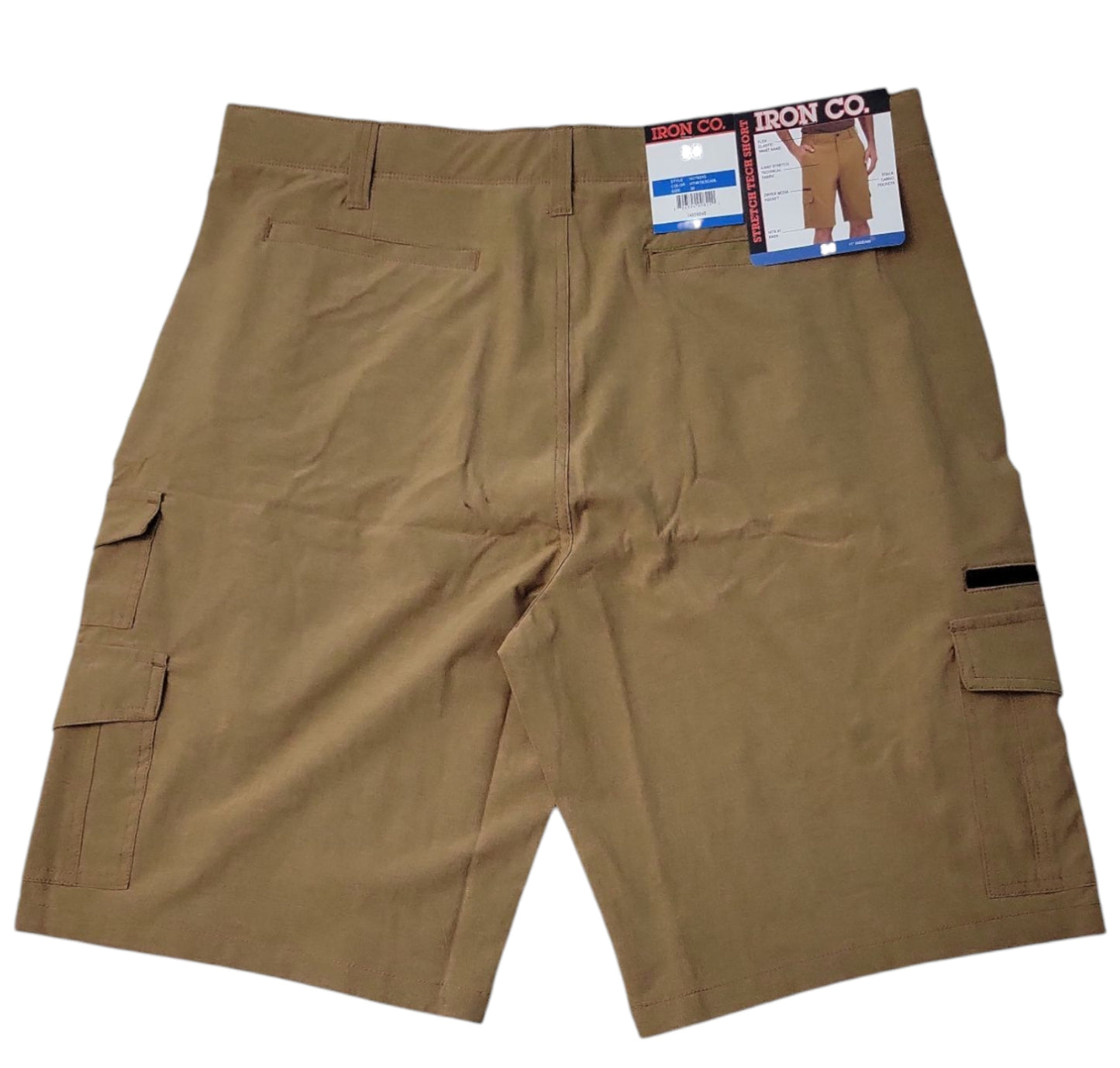 IRON Clothing Flex Waistband Stretch Hybrid Multi Pocket Cargo Short