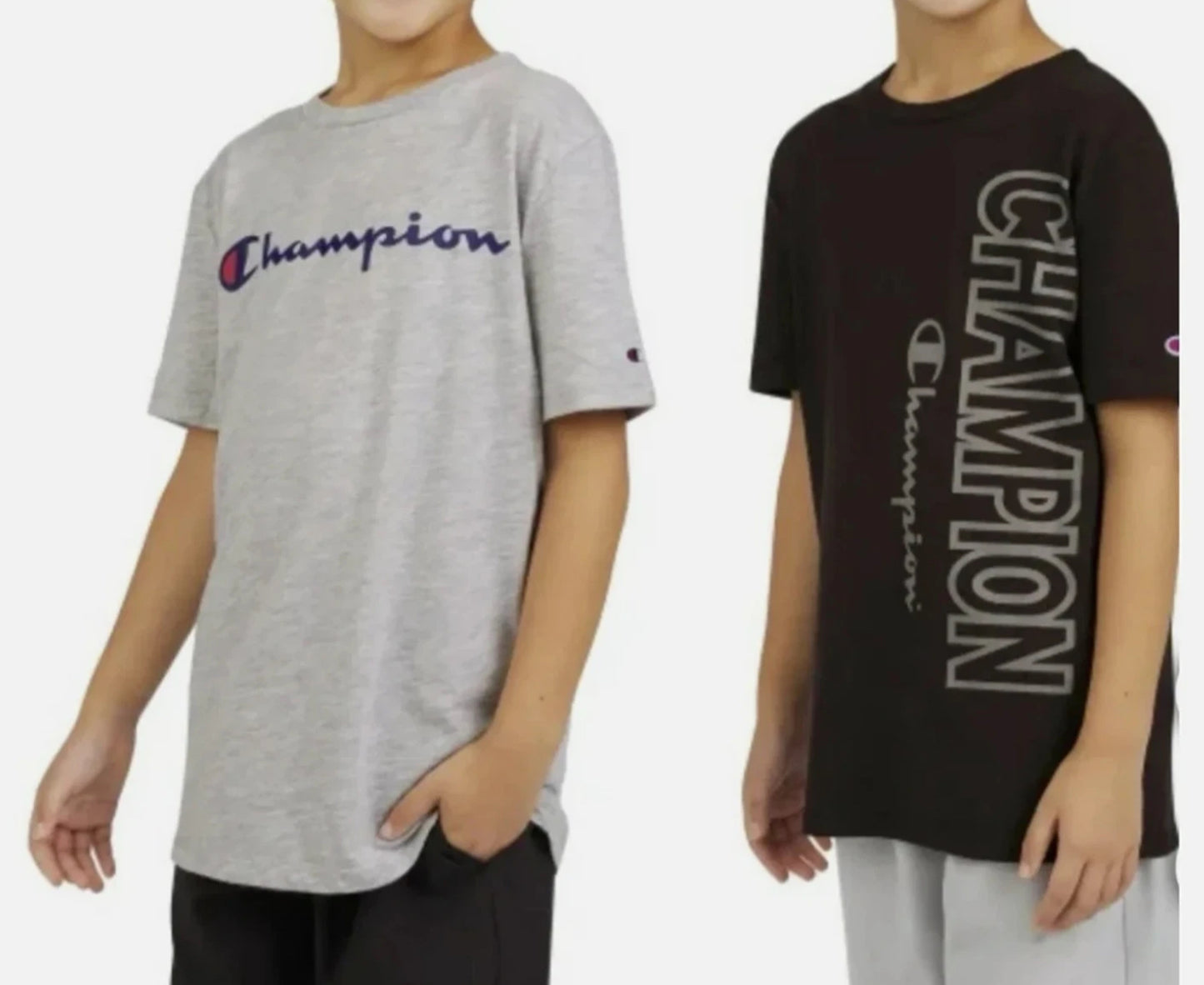 Champion Grey/Black 2-Pack Tee by Underdog Liquidation