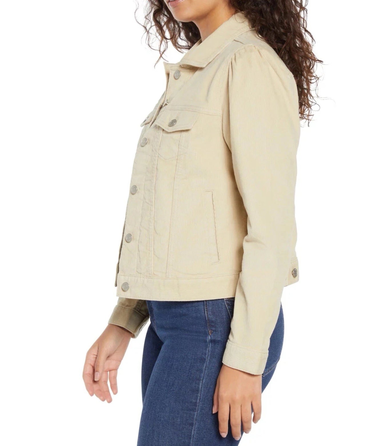 Gap Puff Sleeve Corduroy Jacket Oyster Gray by Underdog Liquidation
