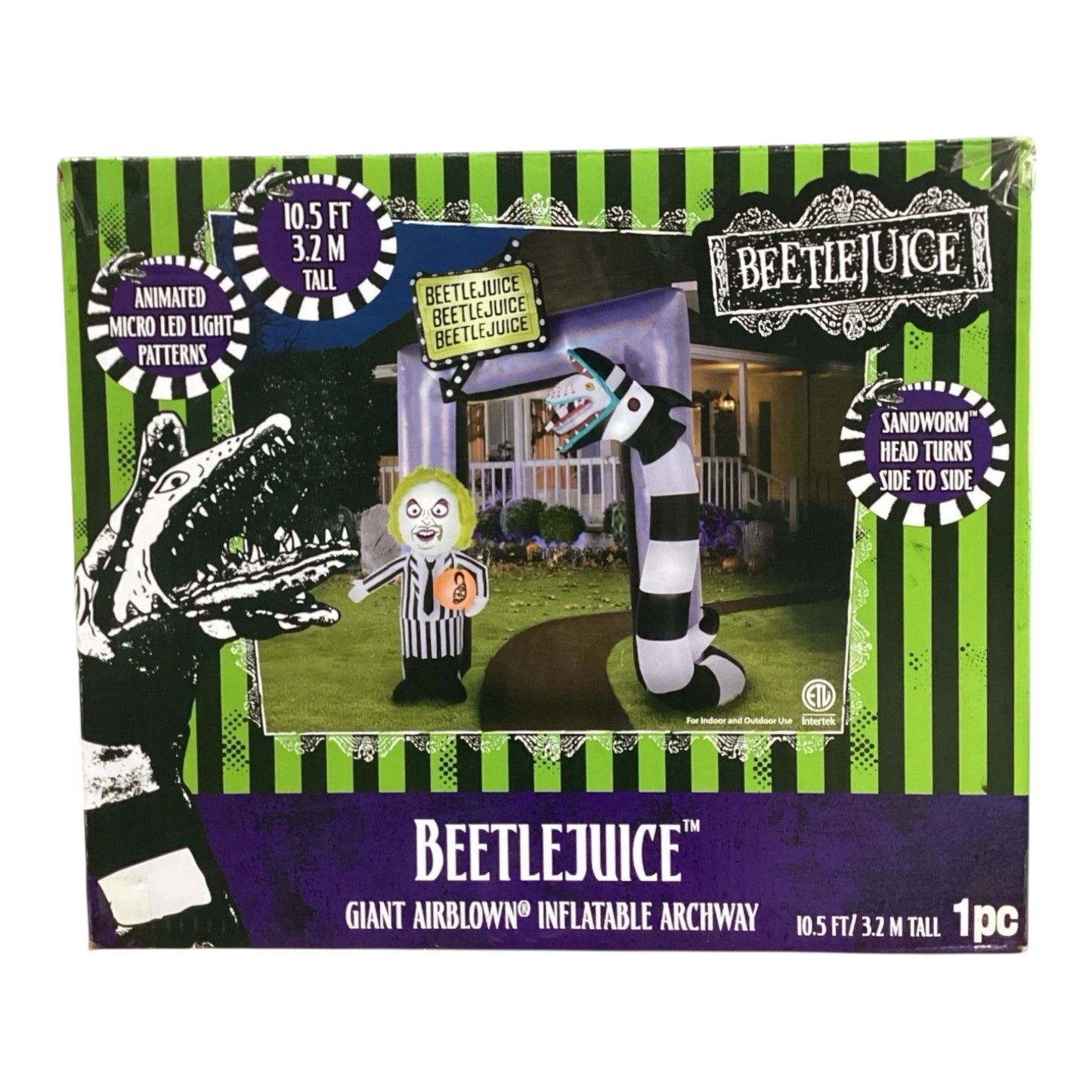 Halloween Decorations Beetlejuice 10.5' Giant Airblown Inflatable Archway by Underdog Liquidation