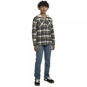 Levi’s Boy’s Hooded Flannel Shirt