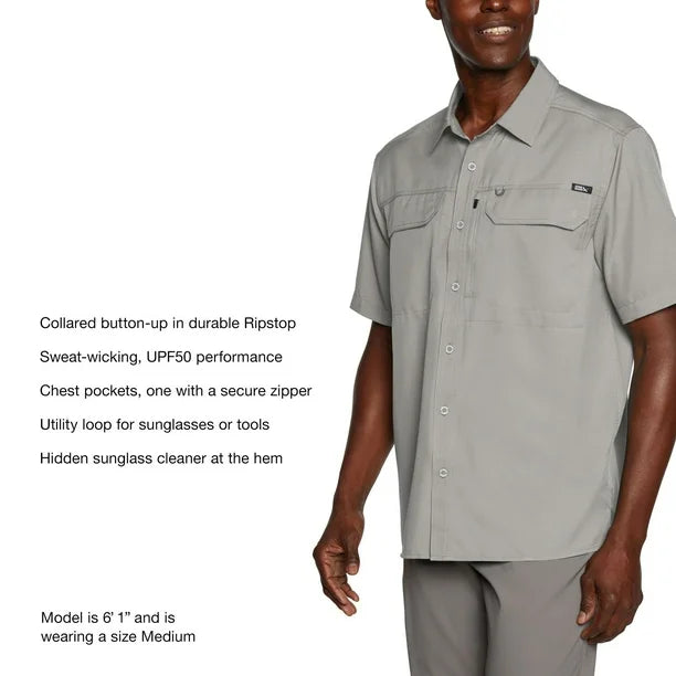 Eddie Bauer Short Sleeve Woven Tech Shirt