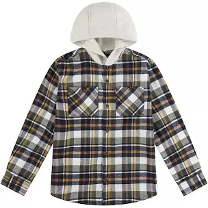 Levi’s Boy’s Hooded Flannel Shirt
