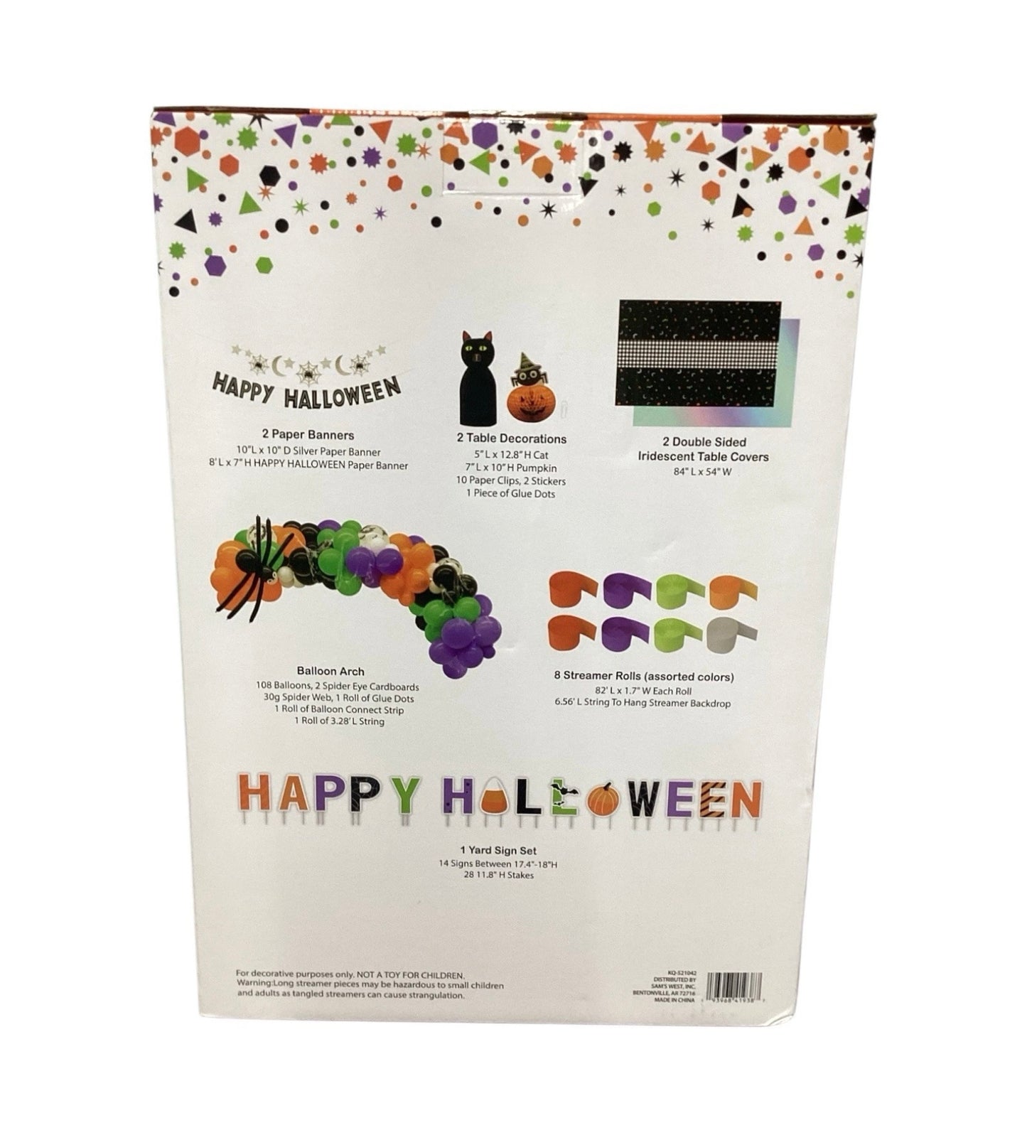 Happy Halloween Theme Party Kit 136-Piece Decoration Bundle by Underdog Liquidation