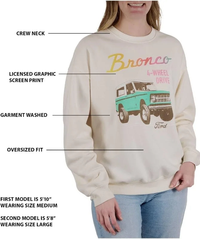 Ford Bronco Vintage 4-wheel Drive Crewneck Sweatshirt by Underdog Liquidation
