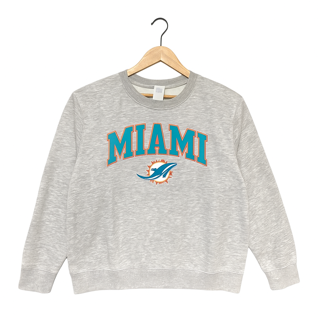 NFL Miami Dolphins Crewneck Sweatshirt by Underdog Liquidation
