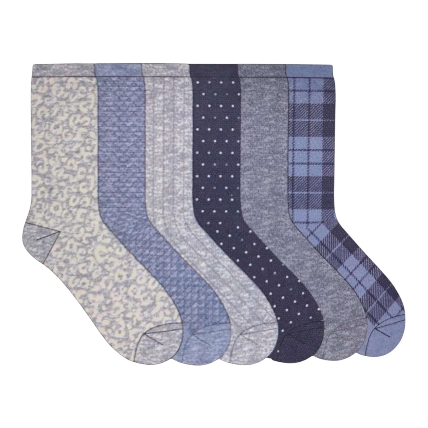 Cuddl Duds Women's Plushfill Super Soft Comfort Crew Socks, 6 Pair by Underdog Liquidation