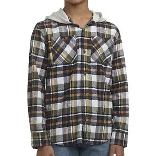 Levi’s Boy’s Hooded Flannel Shirt