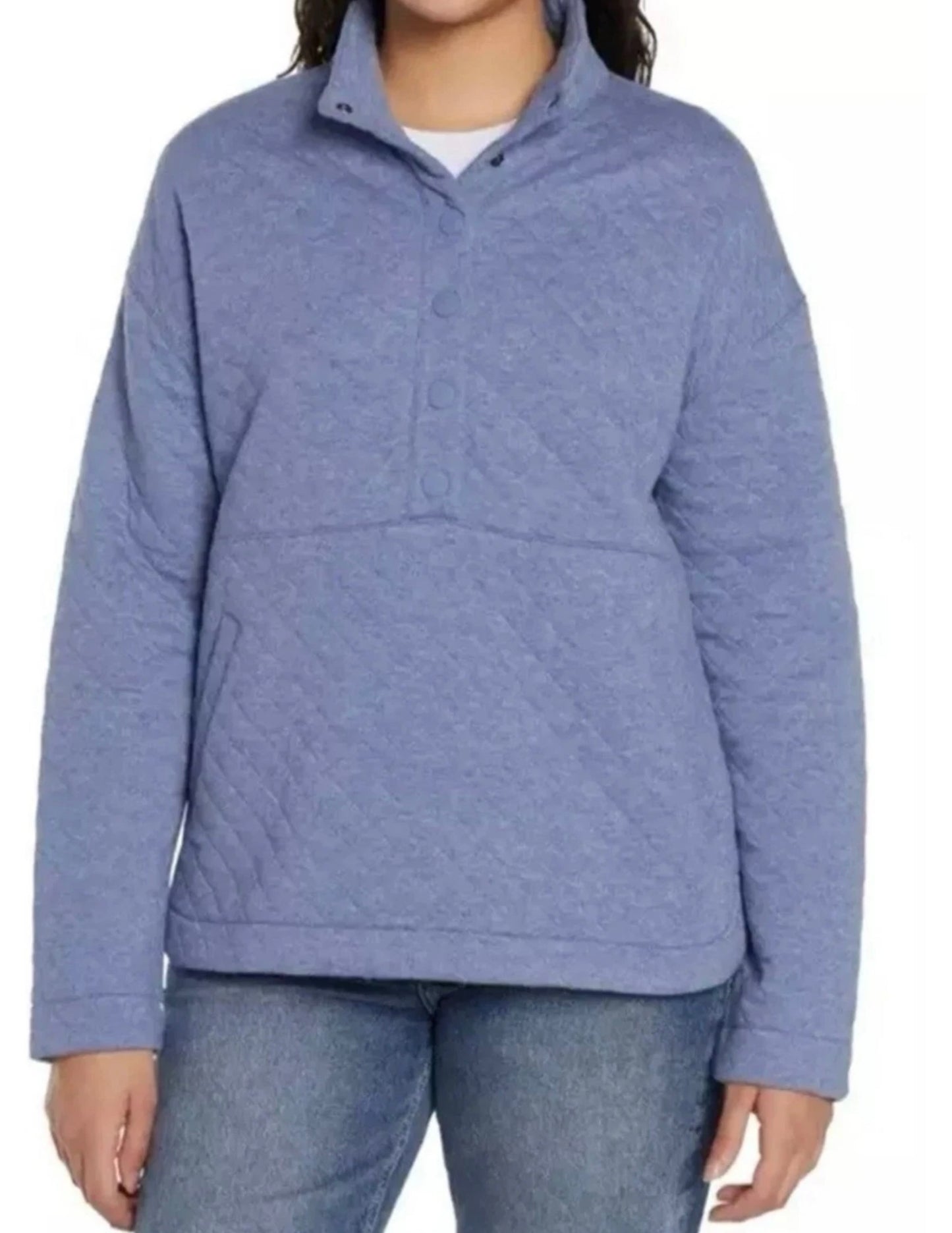 Eddie Bauer Quilted Kangaroo Pocket Pullover