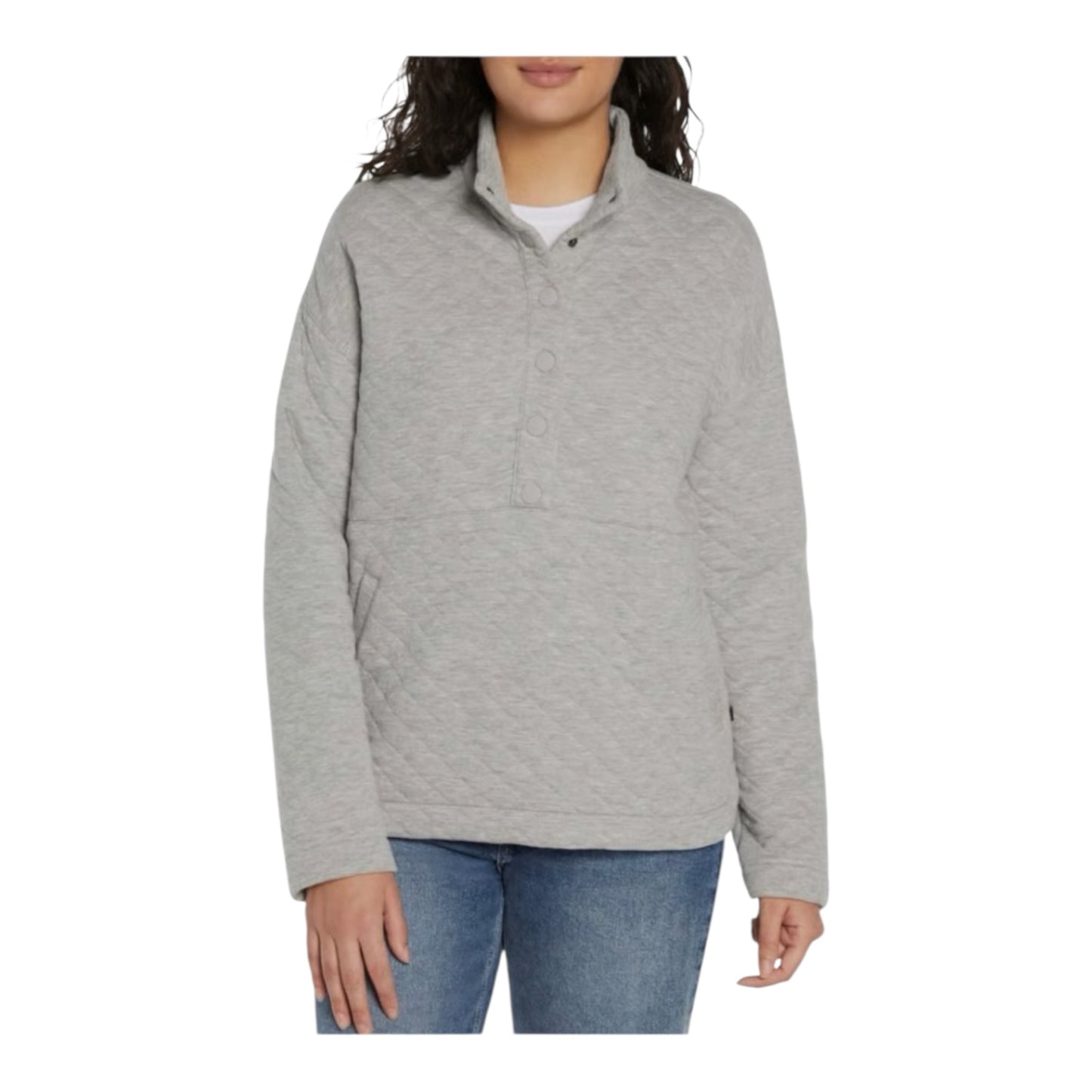 Eddie Bauer Quilted Kangaroo Pocket Pullover