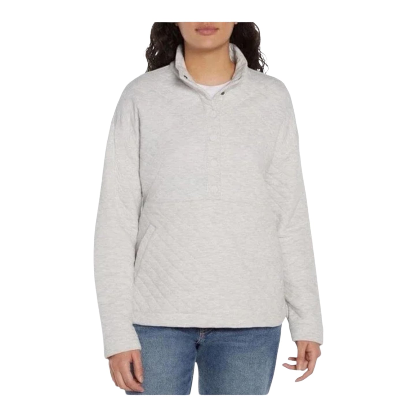 Eddie Bauer Quilted Kangaroo Pocket Pullover