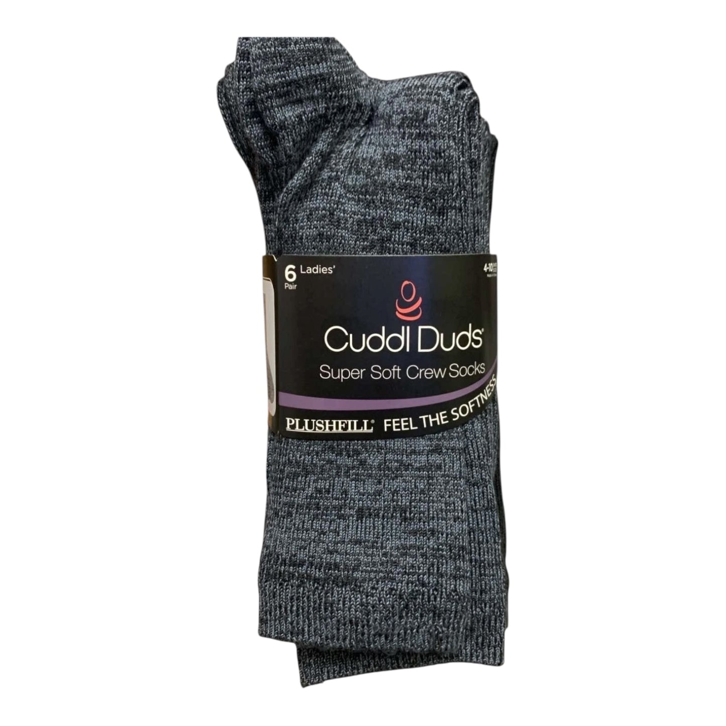 Cuddl Duds Women's Plushfill Super Soft Comfort Crew Socks, 6 Pair by Underdog Liquidation