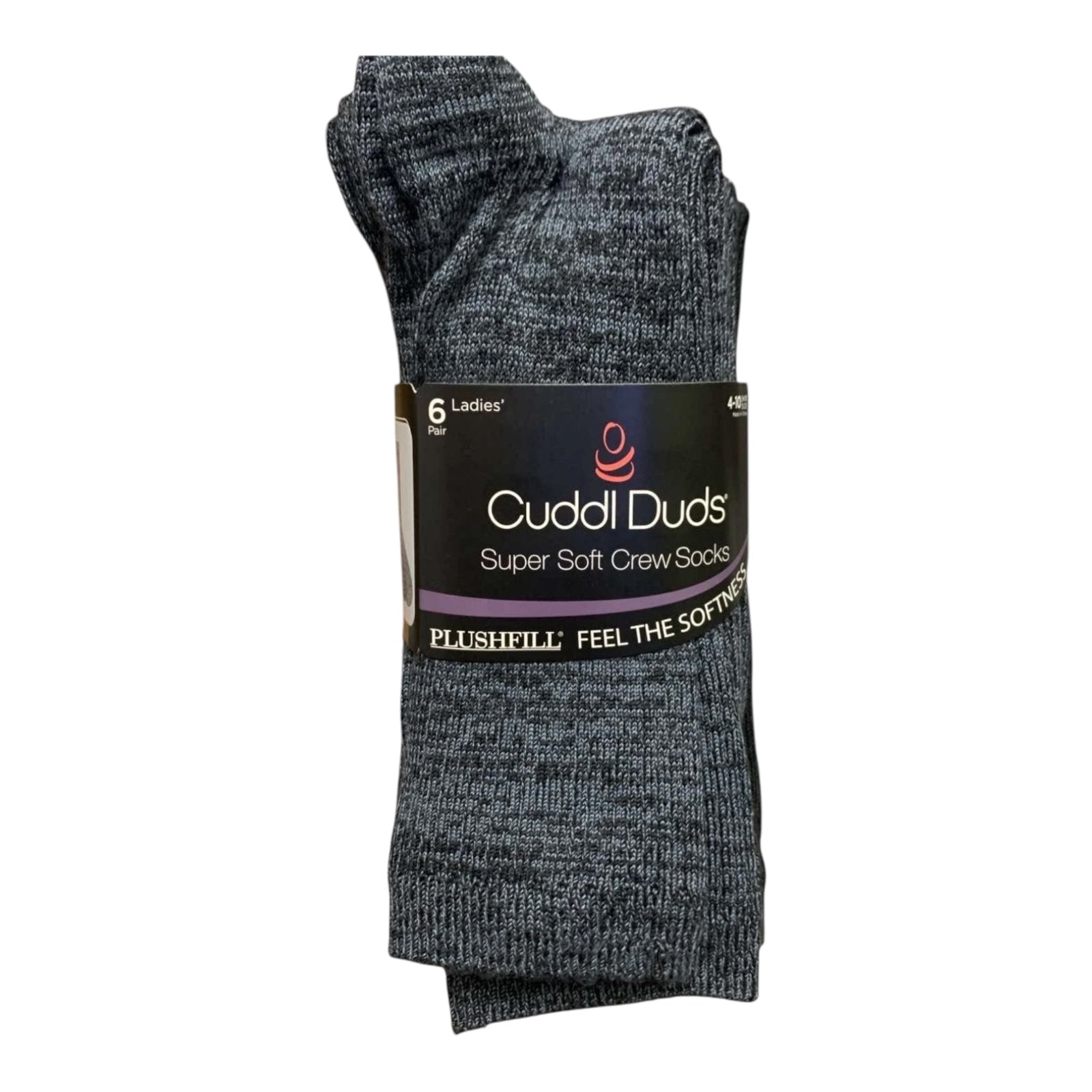 Cuddl Duds Women's Plushfill Super Soft Comfort Crew Socks, 6 Pair by Underdog Liquidation