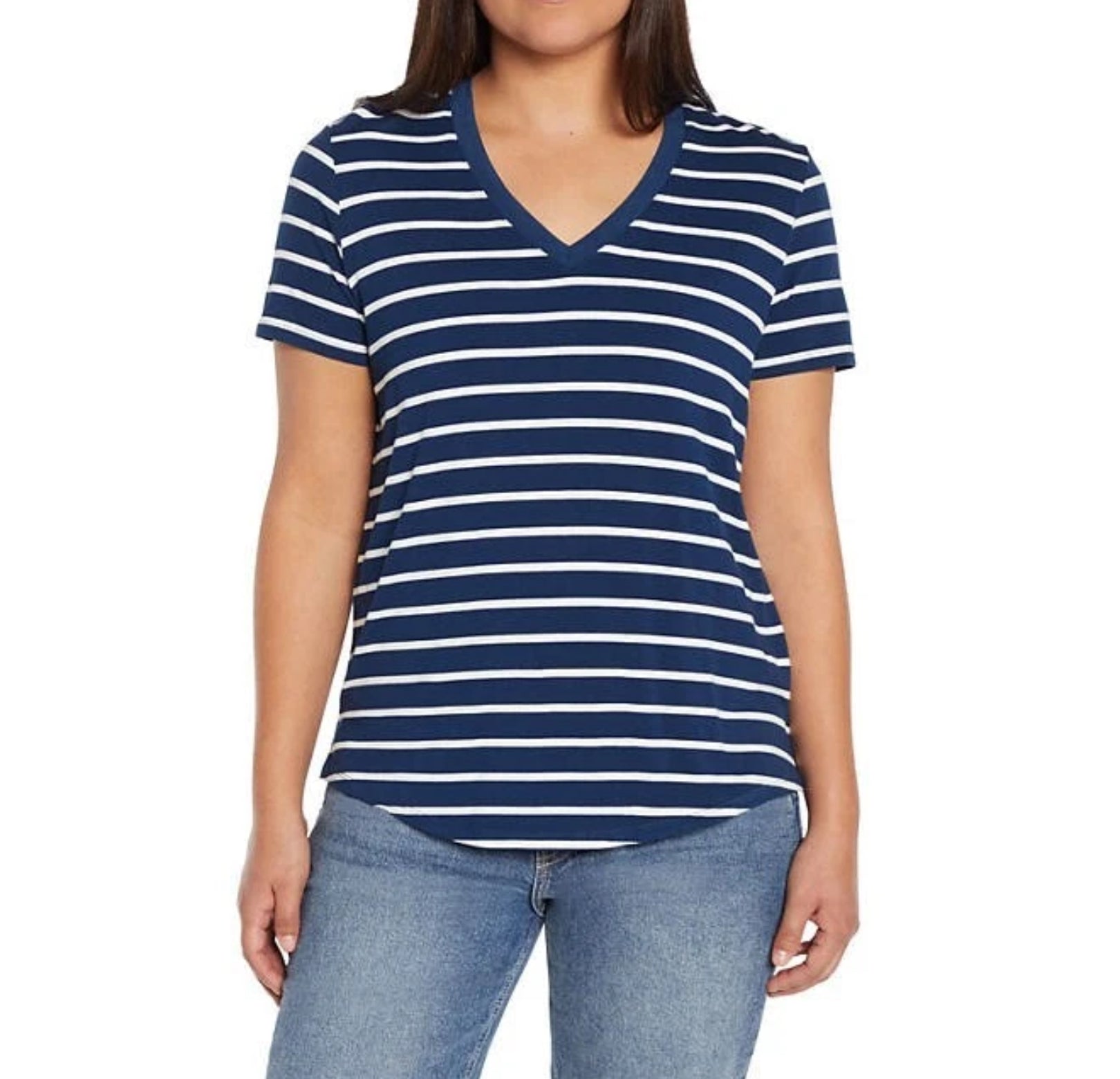 Gap Soft Jersey Relaxed Short Sleeve V-Neck Top by Underdog Liquidation