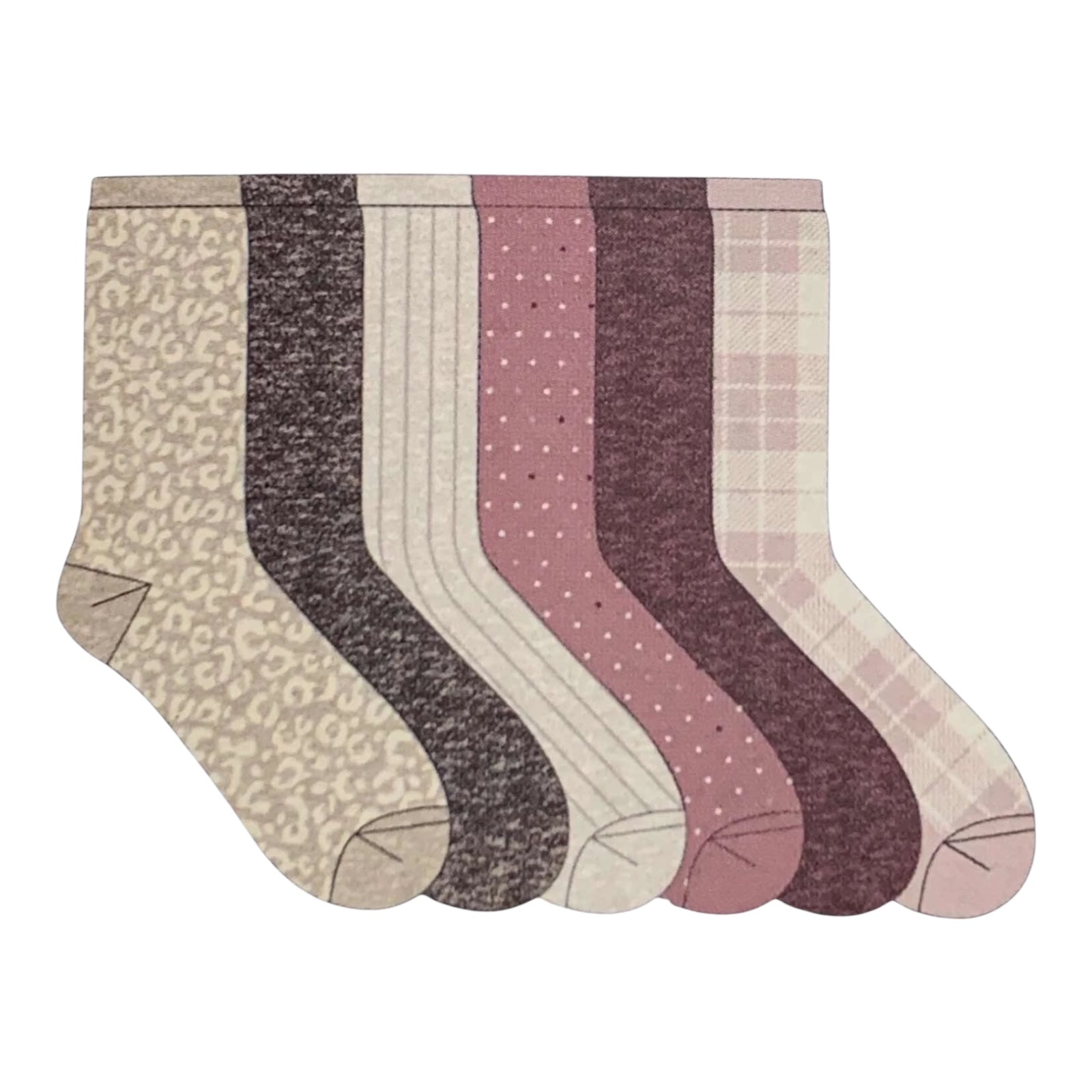 Cuddl Duds Women's Plushfill Super Soft Comfort Crew Socks, 6 Pair by Underdog Liquidation