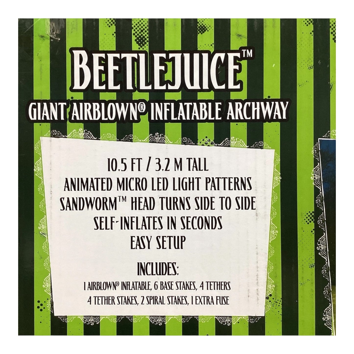 Halloween Decorations Beetlejuice 10.5' Giant Airblown Inflatable Archway by Underdog Liquidation