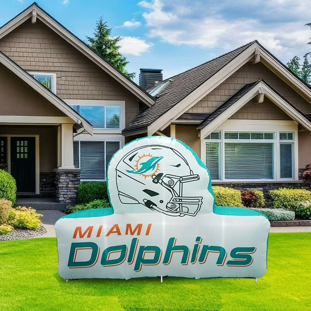 Logo Brands Miami Dolphins Pre-Lit 7’x10’ Team Inflatable