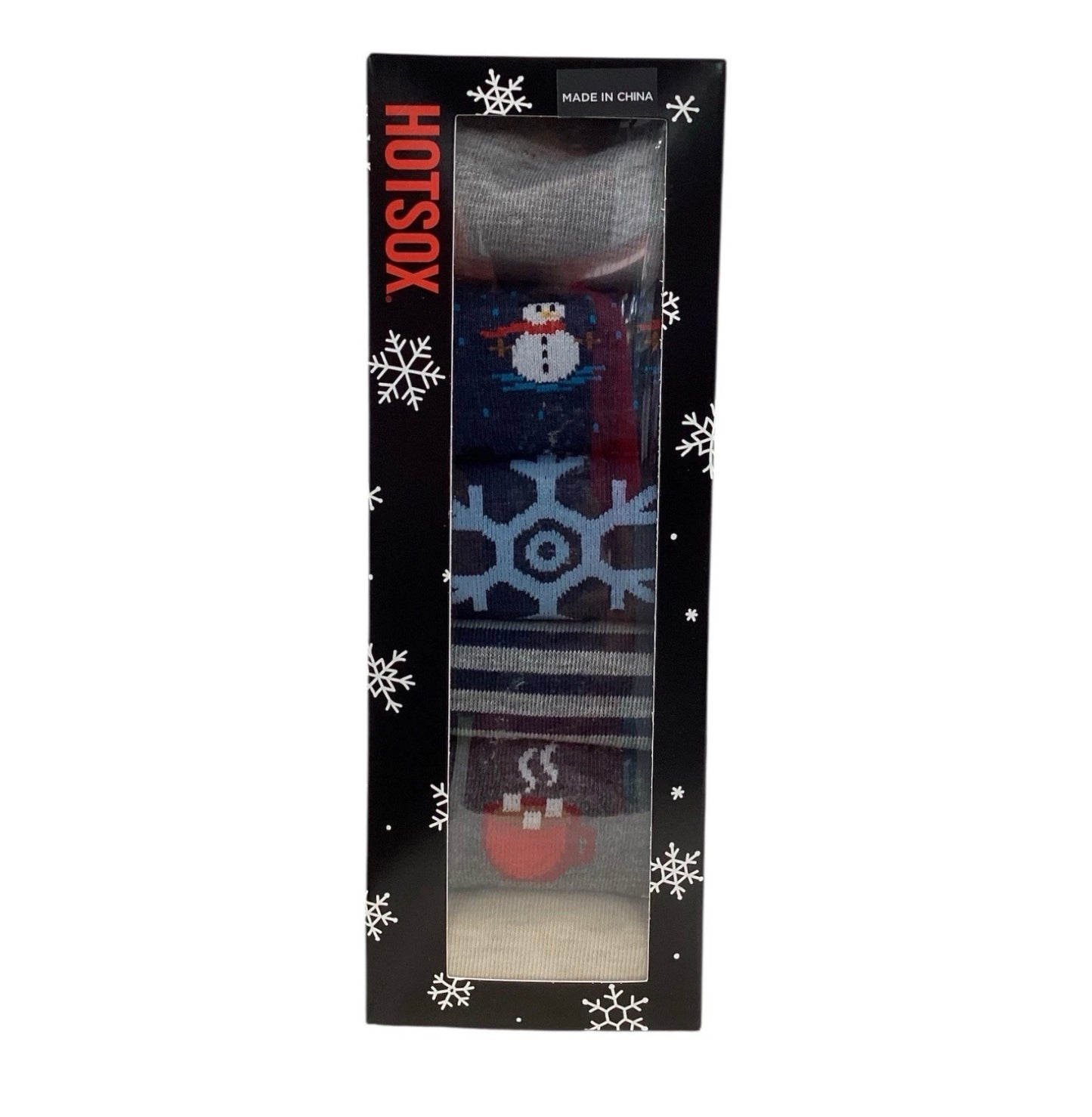 Hot Sox Women's 6-Pack Crew Sock Dogs Snowman