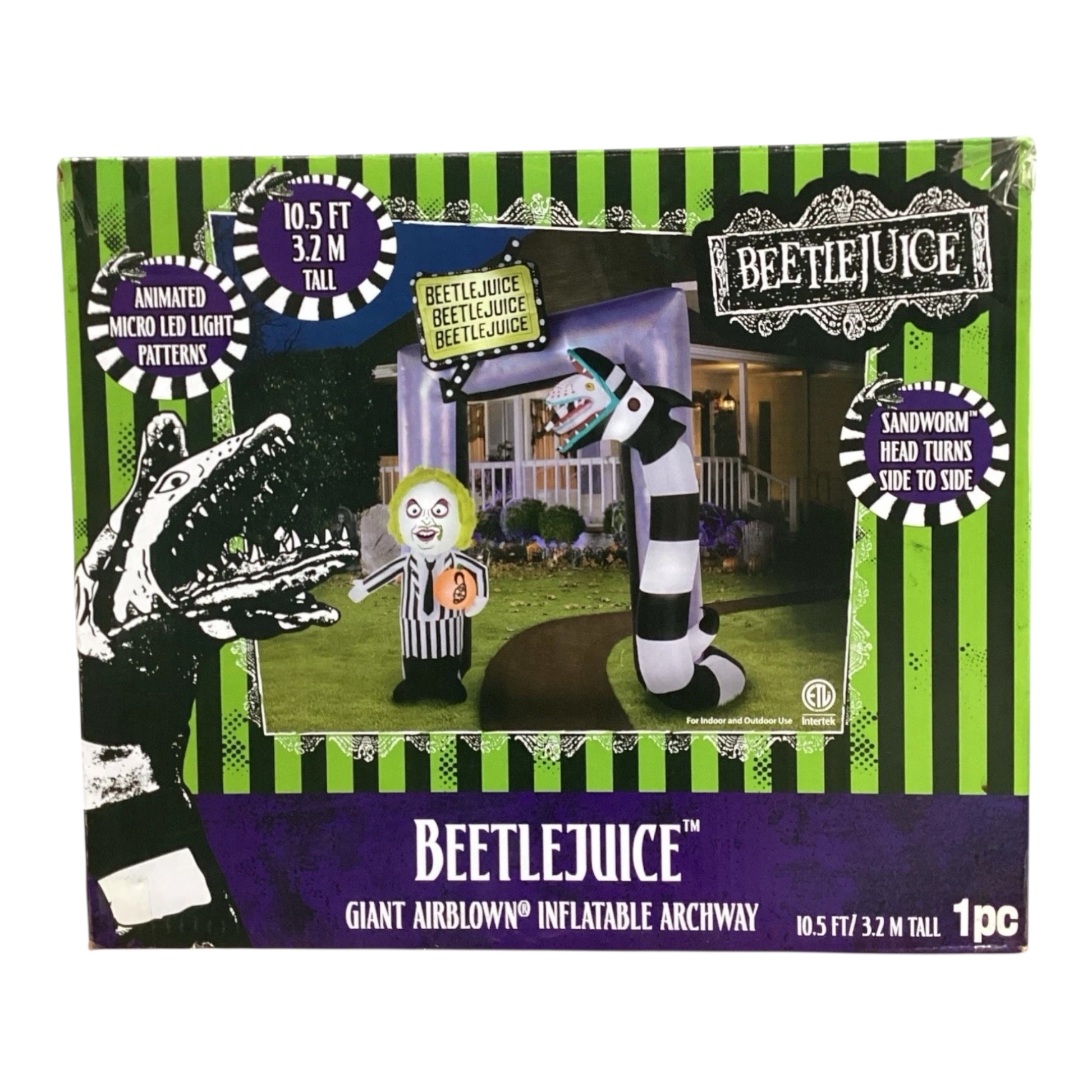 Halloween Decorations Beetlejuice 10.5' Giant Airblown Inflatable Archway by Underdog Liquidation