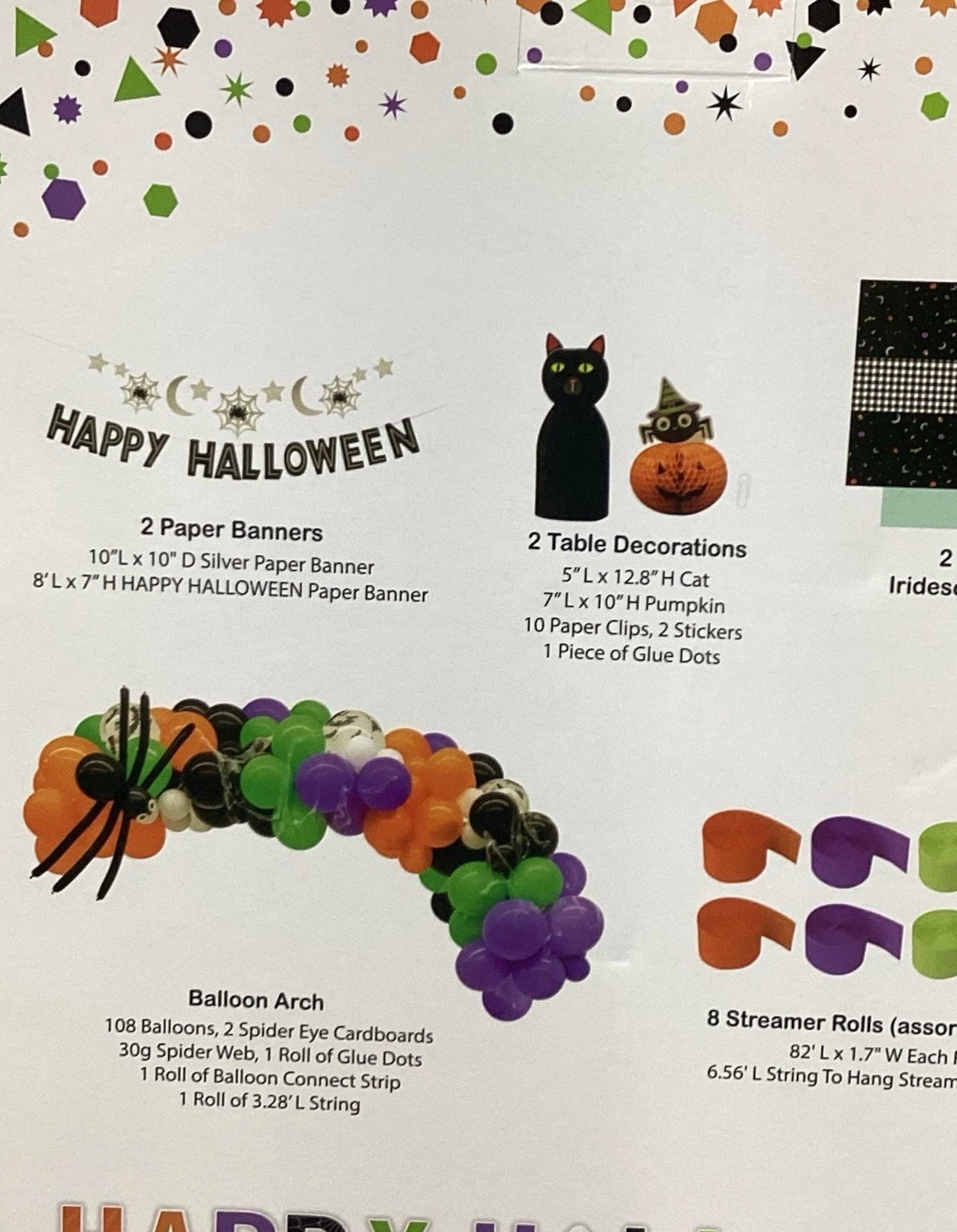 Happy Halloween Theme Party Kit 136-Piece Decoration Bundle by Underdog Liquidation