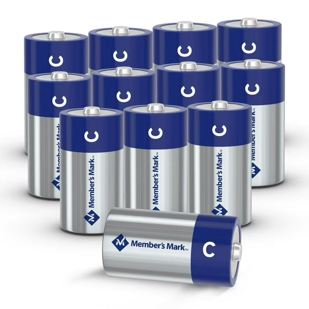 12PK Member's Mark C Alkaline Batteries