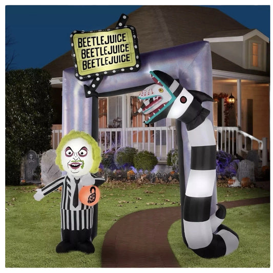 Halloween Decorations Beetlejuice 10.5' Giant Airblown Inflatable Archway by Underdog Liquidation