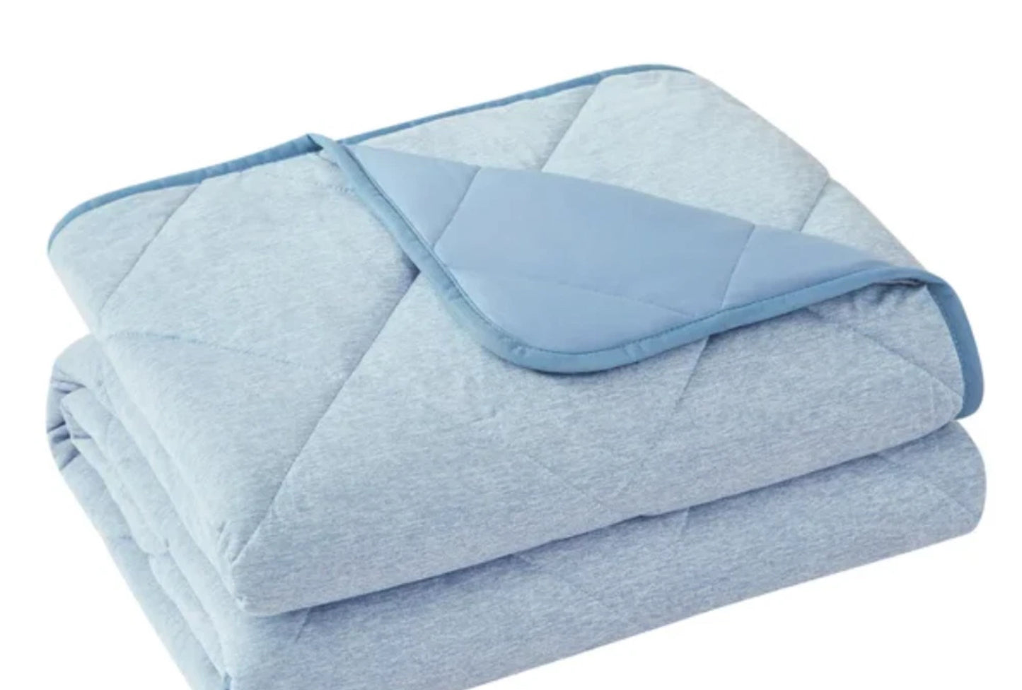 Hudson & Main Reversible Lightweight Cooling Throw Blanket, 60" x 70" (Blue)
