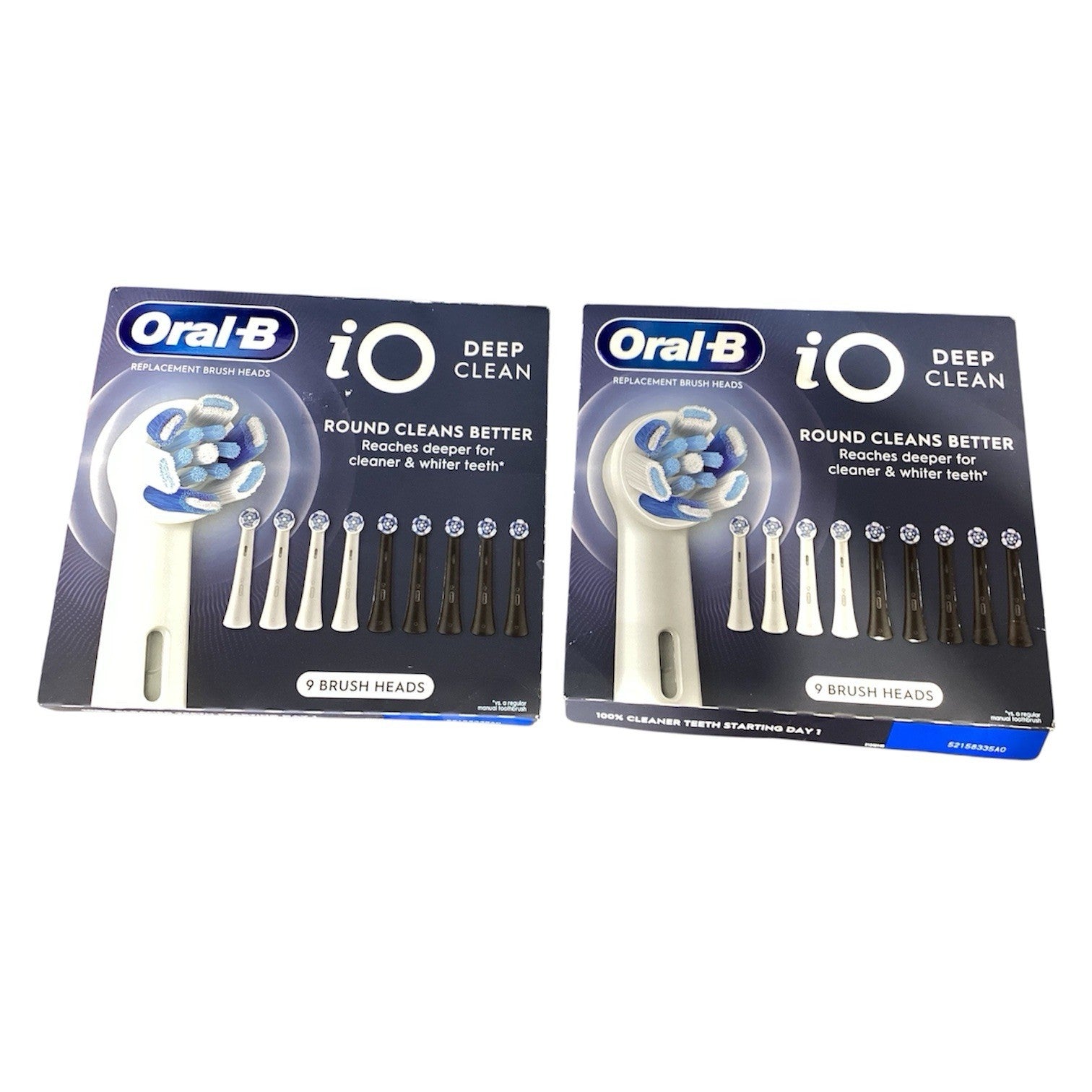 2 x packs Oral-B iO Series Replacement Brush Head - 2 Packs of 9 brushes