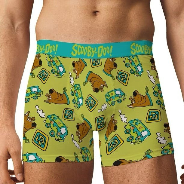 Scooby-Doo Men's 2 Pack Boxer Brief with Athletic Crew Socks Set, L(36-38)