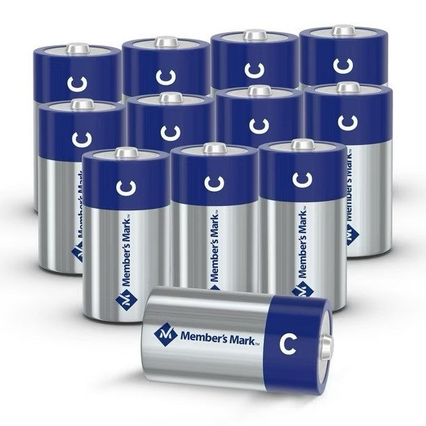 12PK Member's Mark C Alkaline Batteries