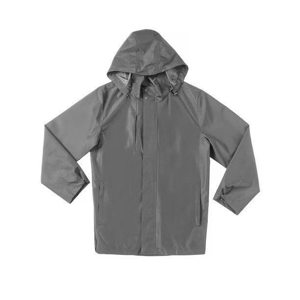 Lands End Gray Rain Stormer Jacket Men's Full Zip New