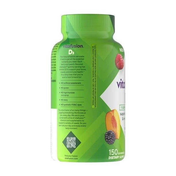 Vitafusion Vitamin D3 Gummy Vitamins - Peach, berry - Exp 02/27