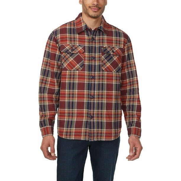 Buffalo Men's Long Sleeve Red Shirt Jacket