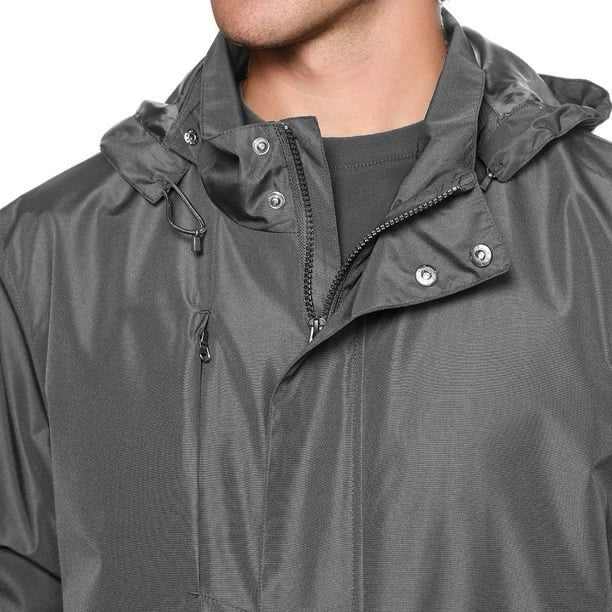 Lands End Gray Rain Stormer Jacket Men's Full Zip New