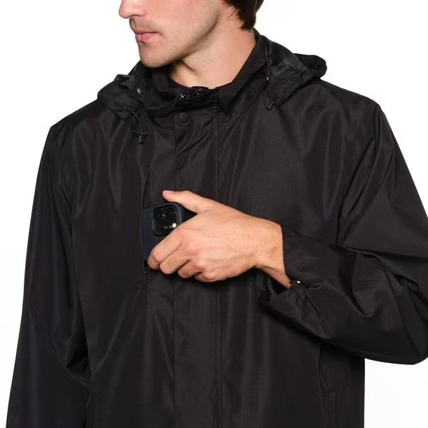 Lands End Black Rain Stormer Jacket Men's Full Zip New