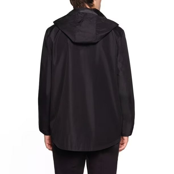 Lands End Black Rain Stormer Jacket Men's Full Zip New