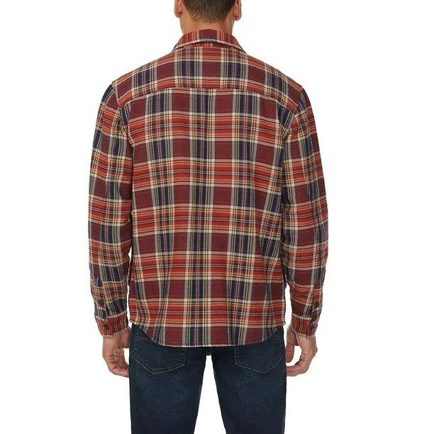 Buffalo Men's Long Sleeve Red Shirt Jacket