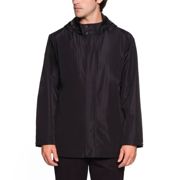 Lands End Black Rain Stormer Jacket Men's Full Zip New