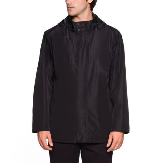 Lands End Black Rain Stormer Jacket Men's Full Zip New