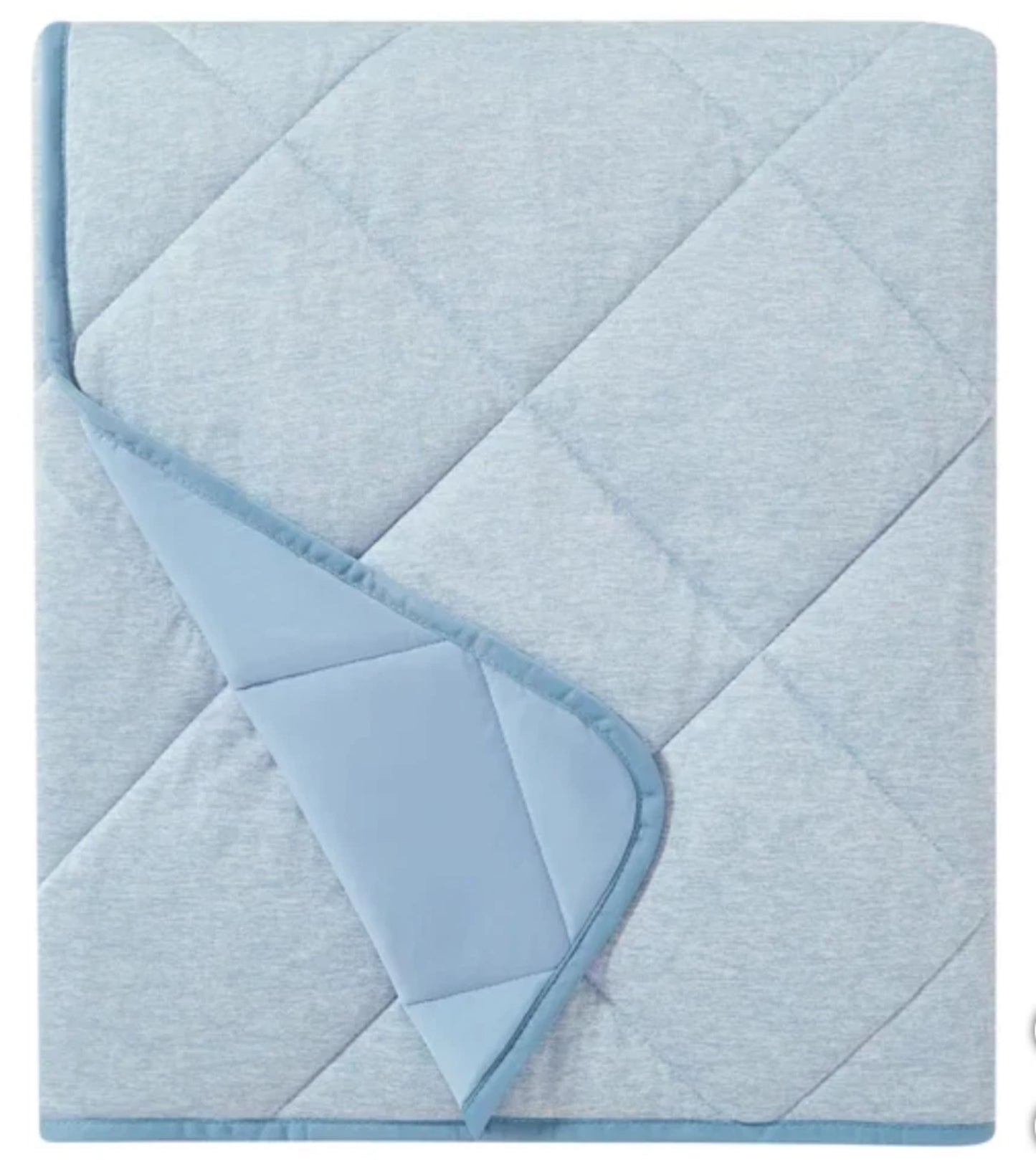 Hudson & Main Reversible Lightweight Cooling Throw Blanket, 60" x 70" (Blue)