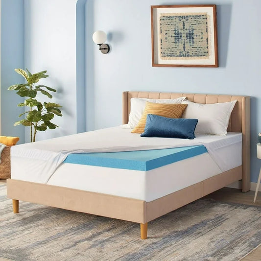 Serta 3" Cool Nights Gel Memory Foam Mattress Topper (King) by Underdog Liquidation