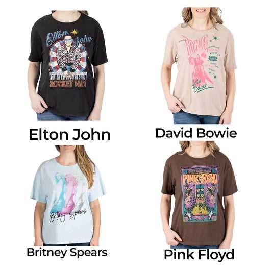 Band Graphic Crewneck Short Sleeve Tee by Underdog Liquidation
