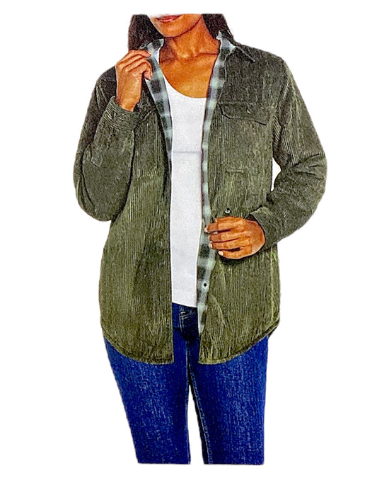Three Dots Corduroy Shirt Jacket by Underdog Liquidation