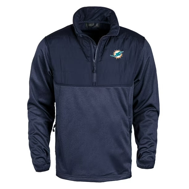 Miami Dolphins Adult Quarter-Zip Pullover Jacket