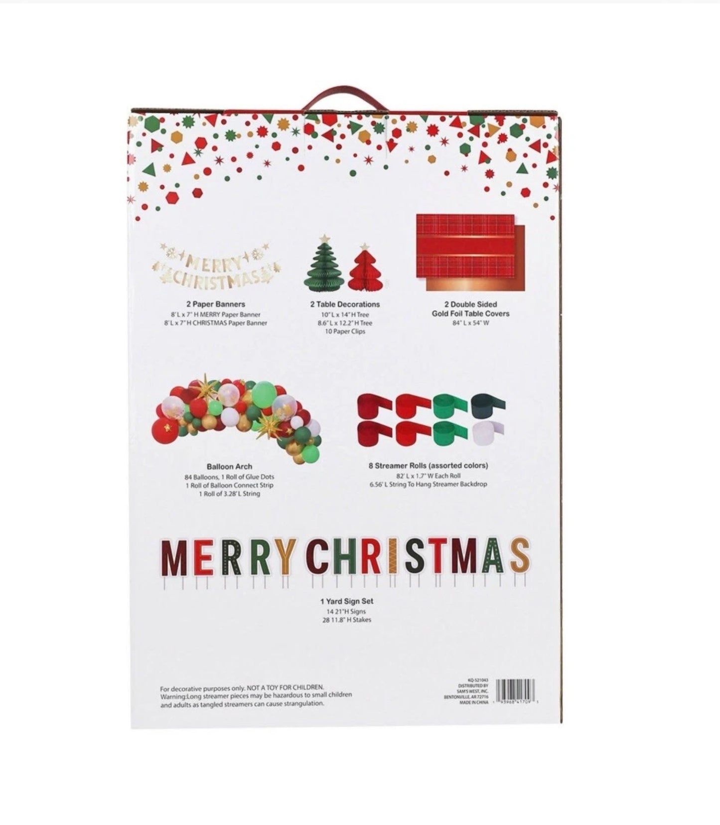 Christmas Holiday Party Kit Celebration Theme Party Decoration Bundle, 112 pcs by Underdog Liquidation