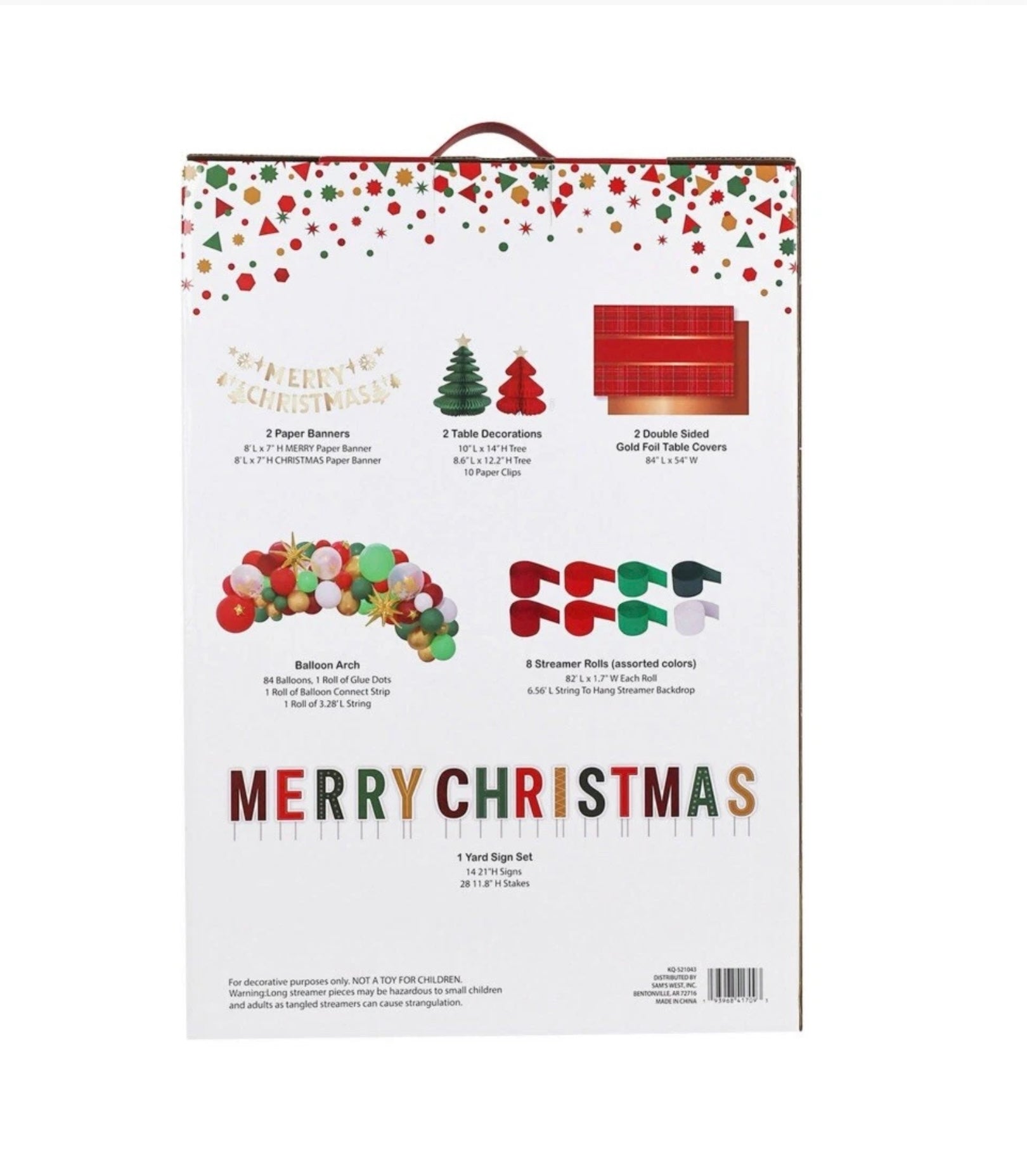 Christmas Holiday Party Kit Celebration Theme Party Decoration Bundle, 112 pcs by Underdog Liquidation