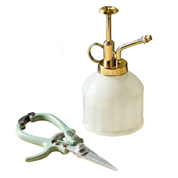 Modern Sprout Gardening Shears and Glass Plant Mister Set by Underdog Liquidation