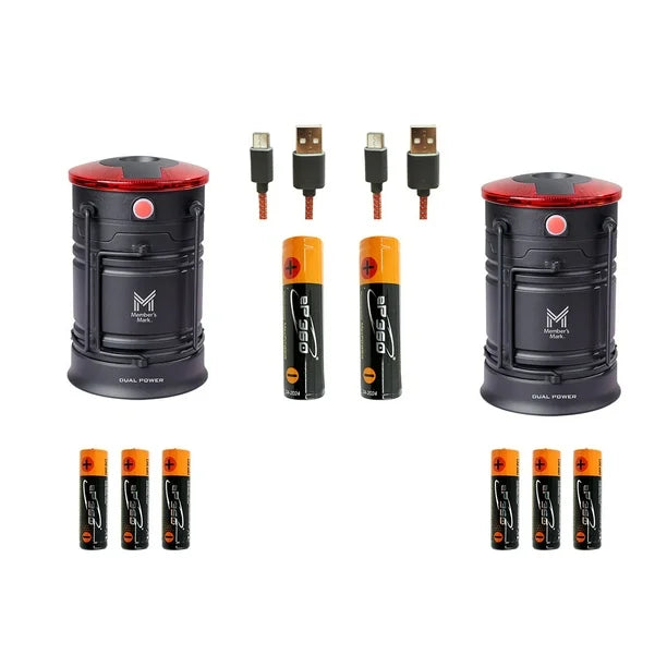 2PK MM Dual Power LED Lantern 200 Lumens by Underdog Liquidation