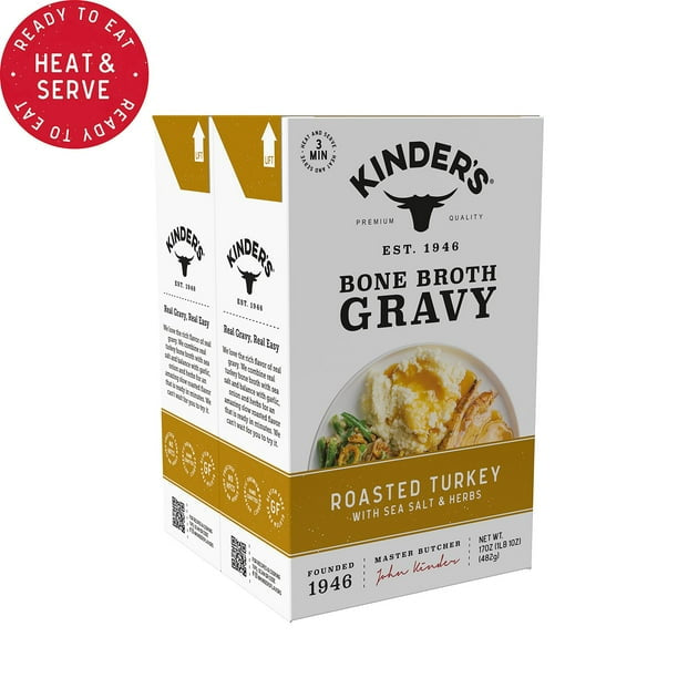 Kinders Bone Broth Turkey Gravy 2pack