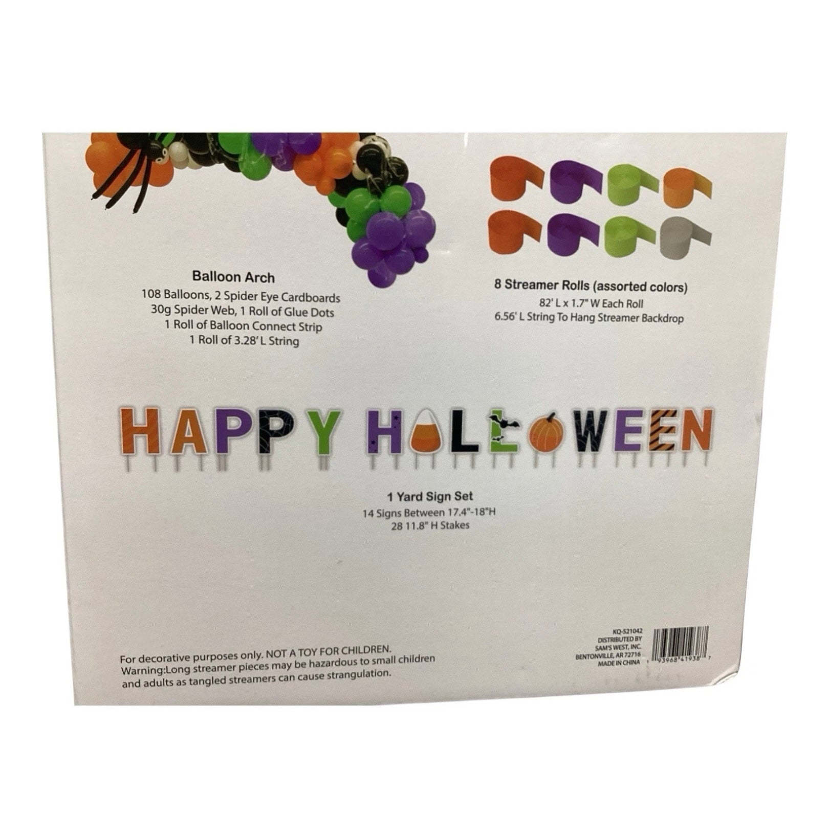 Happy Halloween Theme Party Kit 136-Piece Decoration Bundle by Underdog Liquidation